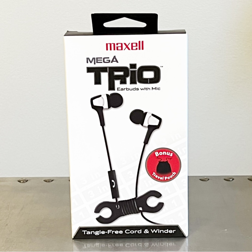 Maxell Mega Trio Earbuds With Microphone